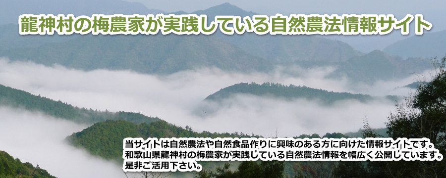 龍神村の梅農家が実践している自然農法情報サイト